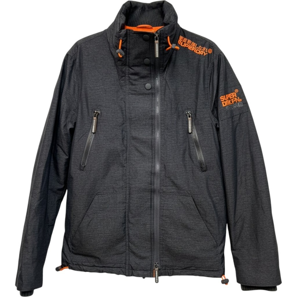 Superdry Mens Wind Attacker Engineered Jacket Grey Orange Utility Corpcore S